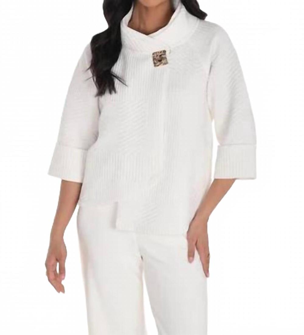 NEW FRANK LYMAN amara asymmetric swing jacket in winter white
